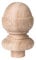 Blueprint Joinery Oak Acorn Stair Newel Post Cap to fit 90mm Newel Posts, Oak Stair Post Cap, 128 high (Full Cap)