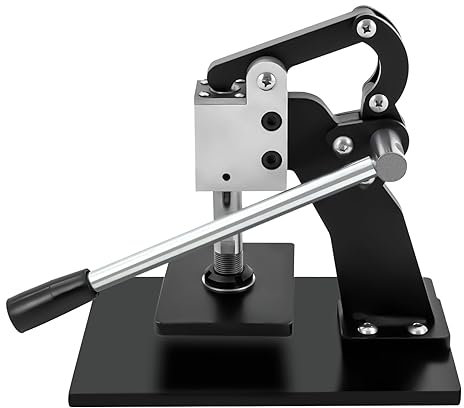 Leather Embossing Machine 25.5X17X42.5cm Manuell Leder Prägemaschine Handpresse DIY Hand Tool Leather Cutting Machine Lederschneidemaschine für Leder Stoff Papier Folie Maximaler Druck 800kg