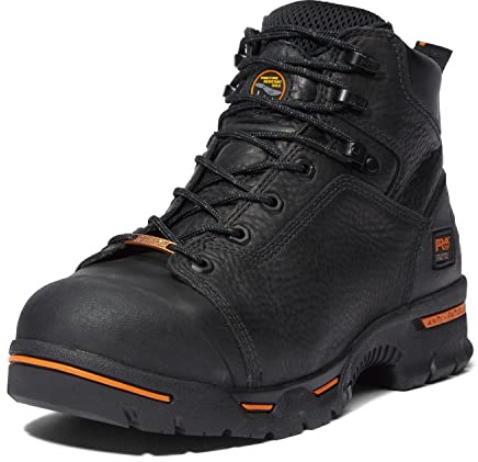 Timberland PRO Men's Endurance 6 Inch Steel Safety Toe Puncture Resistant Waterproof Industrial Work Boot, Black-2024 NEW, 10.5 M