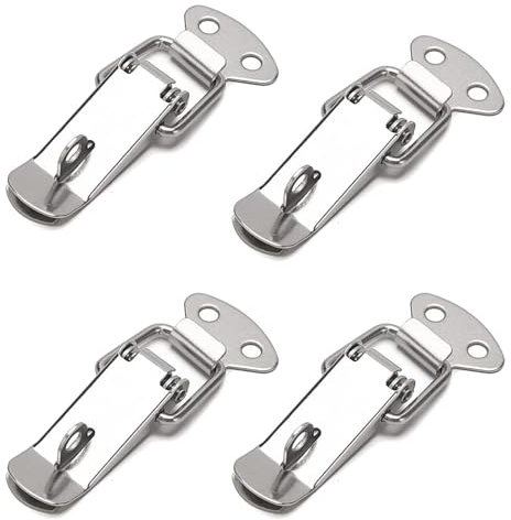 4 Stück Spannverschluss, Spannverschluss Edelstahl, Hebelverschluss für Toolbox Schublade Truhe Case Box Schrank
