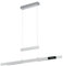 lightling LED Pendellampe Tina, 4 fach Touch, Ein- und Ausschalter, Up and down Beleuchtung, Lichtfarbe einstellbar, höhenverstellbar, ausziehbar, Höhe 150 cm, Breite 150 cm, aluminium gebürstet