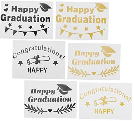 WOONEKY Ballonaufkleber Für Abschlussfeiern – 6er-Set – & – Dekorationen Für Feiern