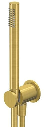 Steinberg Série 340 Garniture de douche à main, incl. coude de raccordement de douche intégré, flexible de douche, support, 3401670BG, Couleur: Brushed Gold