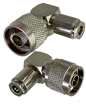 2 stücke N Stecker Stecker Klemme RG58 RG142 LMR195 RG400 Kabel RF Koaxial Rechtwinklig