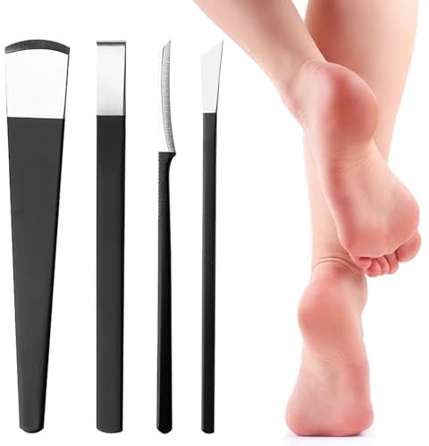 ZOCONE 4 Piezas Cuchillo de Pedicura Profesional para Pies, Bisturi Podologo Cuchilla Callos Pies Corta Callos, Bisturí para Podologia Herramientas Faca de Pedicure, Removedor de Calos para Pés