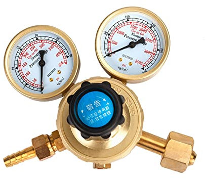 OBC-207 Stickstoffmanometer-Druckminderventil Langlebiger Stickstoffregler mit Anti-Fall-Stickstoff Energiesparender Druckminderer Leistungsstärker und effizienter