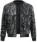 BHXUTK Pailletten Jacke Herren Glitzer Jacket Herren Metallic Pailletten Jacke 70er Baseball Bomberjacke Disco Nachtklub Party Karneval Kostüm Reißverschluss Paillettenjacke für Herren Mäntel