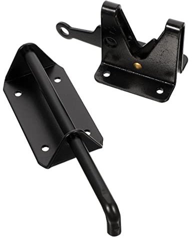 Hoement 1Ensemble Loquet de Porte Robuste Acier pour Portail Loquet Automatique pour Clôture Installation Facile avec Vis Incluses