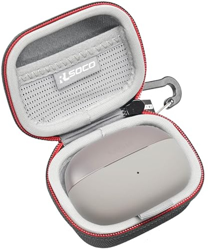 RLSOCO Funda para SHOKZ OpenDots One/OpenDots Air/OpenDots 2 Auriculares | Funda protectora resistente al polvo, a los golpes y al agua, con cremallera YKK y mosquetón resistente