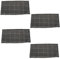 Kissenbezug 40 x 80 cm (4er Set Kissenbezüge) - Baumwolle, Kopfkissenbezug 40x80 - Kissenhülle für Kissen 40x80 cm mit Reißverschluss Made in EU (Grau Weiß Kariert)