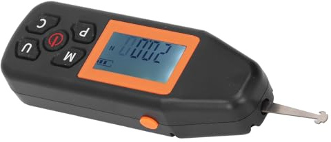 Digitaler Kraftmesser, 5N Genaues Druck-Kraft-Messgerät N LB Kg Oz Einheiten LCD-Anzeige mit Hintergrundbeleuchtung Spannungsdruckmessgerät für Qualitätskontrolle Materialprüfung