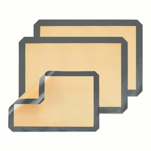 3 Tapetes De Tapete Silicona Horno Es Antideslizante | Resistente Al Calor Alfombrilla Antiadherente Tapete Cocina para Microondas Horneado Macarons Galletas Pasteles Y Elaboración