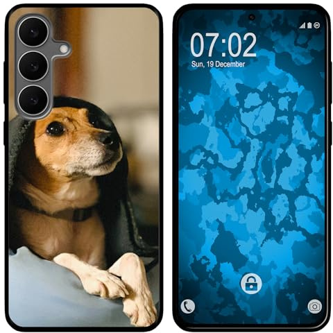 PhoneNatic personalisierte Handyhülle für Samsung Galaxy S25 FE Custom Case Schwarz zum selbst gestalten mit eigenem Foto Bild Text individuell