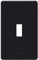 Lutron Fassada 1 Gang Wallplate for Toggle-Style Dimmers and Switches, FG-1-BL, Black