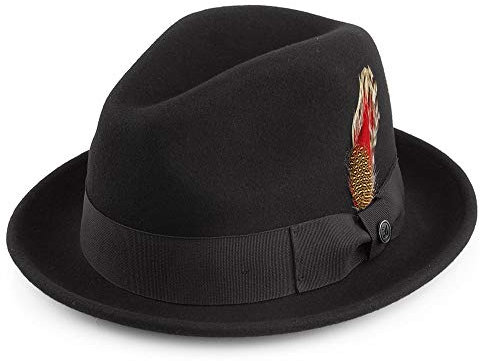 Jaxon & James Knautschbarer Blues Trilby Hut - Schwarz - L