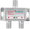 Axing SVE 20-01 2-Fach SAT-Verteiler Splitter mit DC-Durchgang für Satelliten-Anlagen Unicable DVB-T2 HD (5-2400 MHz) Class A