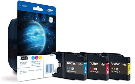 Brother Original XL-Tintenpatronen LC-1280XL (cyan, magenta, gelb) im Rainbow-Pack (für Brother MFC-J5910DW, MFC-J6510DW, MFC-J6710DW, MFC-J6910DW)