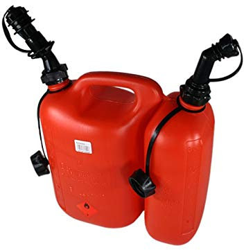 Hünersdorff - Bidón doble con depósito rápido, 5 L + 3 L, color rojo