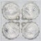 4 TLG. Glas-Weihnachtskugeln Set 10cm Ø in 'Ice Weiss Silber' Komet- Christbaumkugeln - Weihnachtsschmuck-Christbaumschmuck 10cm Durchmesser