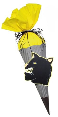 Prell Schultüte Bastelset Panther - Zuckertüte - aus 3D Wellpappe, 68cm hoch