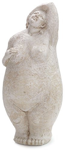 EXNER Frauen Skulptur Hilda | Dicke Dame | in Steinoptik | Garten Figur Dekoration