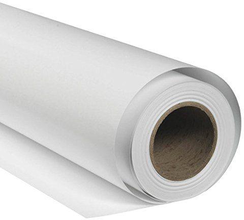 Bresser SBP08 Papierhintergrundrolle 1,36 x 11 m Arktisch Weiß Studio | Papier 160 g/m², nicht reflektierend, minimal strukturiert, Kartonkern 48 mm, 2,5 kg, für Hintergrundsysteme