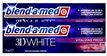2x Blend-a-med 3D White Vitalizing Fresh 75ml, 3in1, Zahnschmelz schonend