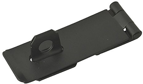 Dzina Hasp and Staple 115mm x 38mm (4.1/2 x 1.1/2 Inch) Black, Pack of 1