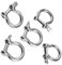 5pcs 5mm Acier INOX Grade Dee Bow Manille Boucle Bateau Marine Marine Ombre Voil