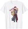 Naruto Shippuden Gaara T-Shirt - Weiß, S - Kurzarm, Klassische Passform - Unisex, Erwachsener