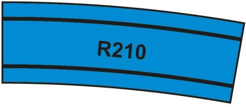 72210 R210, gebogenes Gleis R2 (365mm), 10°, 6Stk.