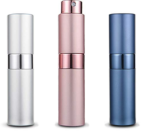 3 Pieces 8Ml Perfume Atomiser Bottles Refillable Travel Spray Mini Portable Bottle Underfil Empty Travel Bottle Sprayer for Purses Handbags And Easy to Fill Scent Aftershave Pump Case Multicolor