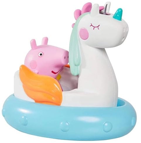 Toomies E73160 Pig Peppa s Unicorn Badespielzeug für Babys, Badespielzeug für Kinder zum Spielen im Wasser, lustiges Badezubehör Kleinkinder, Mehrfarbig, Geeignet für 18 Monate, 2, 3 und 4 Jahre alt