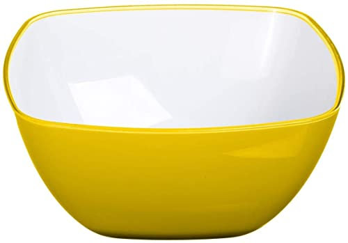 Secret de gourmet - Saladier Carré Jaune 25 x 25 cm