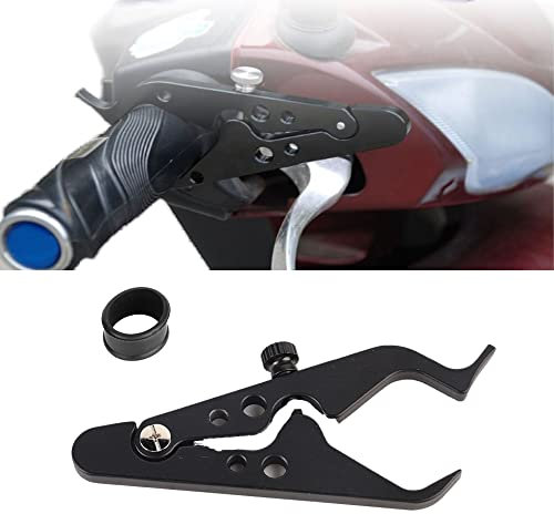 Motorrad Tempomat, Motorcycle Cruise Control,Assist Cruise Control Clamp with Silicone Throttle Lock Cruise Steel Handlebar Control Assist Tool for Motorcycle Motorbike Scooters(Black)