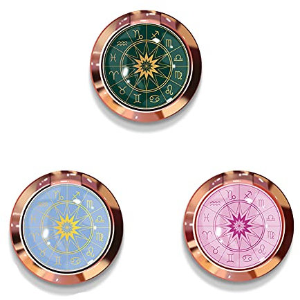 3Pcs Cell Phone Ring Holder, Rotation Mobile Finger Grip, Metal Astrolabe Universal Stand Compatible With Various Smartphones (Style 1)