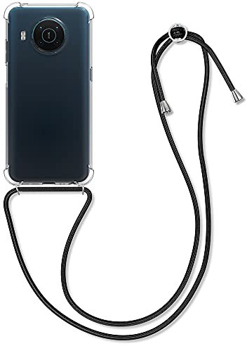 kwmobile Necklace Case kompatibel mit Nokia X20 / X10 Hülle - Silikon Cover mit Handykette - Band Handyhülle Transparent