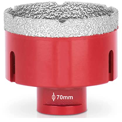 SagaSave 70mm M14 Diamond Coating Drill Bits Hole Saw,Long Life Hole Cutter Opener for Glass Ceramic Tile Marble Ceramics Bottles Etc 1PCS