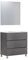 Baikal Conjunto de Mueble de Baño Neo con Espejo Luna Lisa, Tres Cajones o Dos Puertas, Mueble con Patas. Varios Acabados y Medidas. Melamina 16mm. Mueble MONTADO. 3c 80 Ceniza
