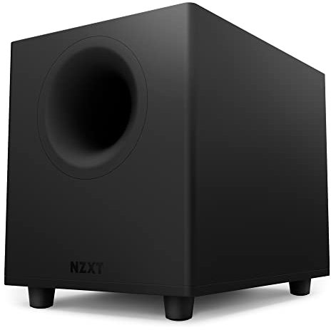 NZXT Relay PC Gaming Subwoofer- AP-SUB80-UK - Deep, Powerful Bass - Compact Design - 140 Watts - Down-Firing 6.5 Driver - Crossover & Phase Control Construction - Black
