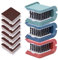 Messerreiniger, 3er-Pack Besteckreiniger, Klingenreiniger mit 3 Ersatzschwammbürstenköpfen, für Küche, Essstäbchen, Gabel, Löffel, Messer Waschen (blau, rosa, grün)