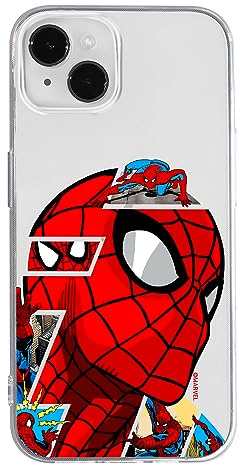 ERT GROUP Handyhülle für iPhone 14 Plus Original und offiziell Lizenziertes Marvel Muster Spider Man 042 optimal an die Form des Handy angepasst, teilweise transparent
