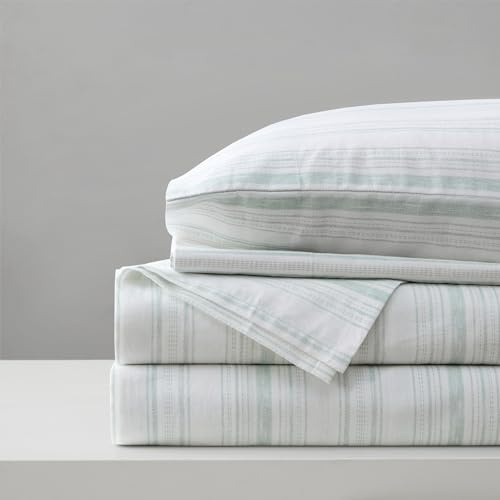 Comfort Spaces 100% Cotton Sheet Set Breathable, Lightweight, Soft with 12 Elastic Pocket Fits up to 14 Mattress, All Season Cozy Bedding, Matching Pillow Case, Twin Good Vibes 3 Piece