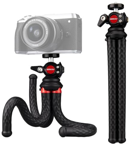Lammcou Trépied pour caméra Sauvage, Mini Trepied de Voyage Trépied Photo Flexible Petit trépied à Main Octopus Trépied pour Appareil Photo Caméscope Lumière Webcam Tripode