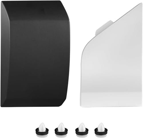 Cubierta de puerta de llenado de tanque de combustible blanca con moldura de pilar CK4Z-61405A26-B BK3Z-6129077-AA para Ford Transit 150 250 350 2015-2019 Tapa de gas exterior para revestimiento de