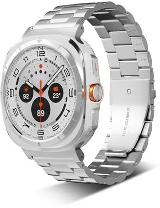 FiNESTONE Cinturino in metallo per Samsung Galaxy Watch Ultra, cinturino di ricambio regolabile in acciaio inossidabile di alta qualità, compatibile con Samsung Galaxy Watch 7 Ultra 47 mm
