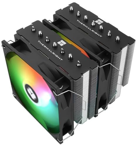 TR PS120SE ARGB refrigeratore d'aria CPU 7tubi di calore Raffreddatore del processore,doppia ventola PWM TL-C12B-S V2,tecnologia AGHP,cuscinetto S-FDB,per AMD AM4 AM5/Intel 1700/1150/1151/1200