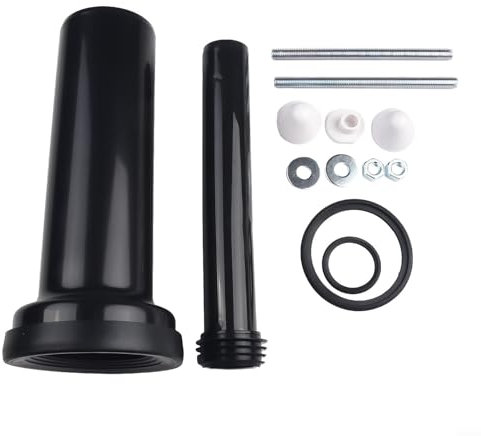 Connection Pipe Set,WC Cistern Frame Connector Kit with 45mm Flush Pipe Extension Wall Hung Toilet Pan Connection Pipe Set