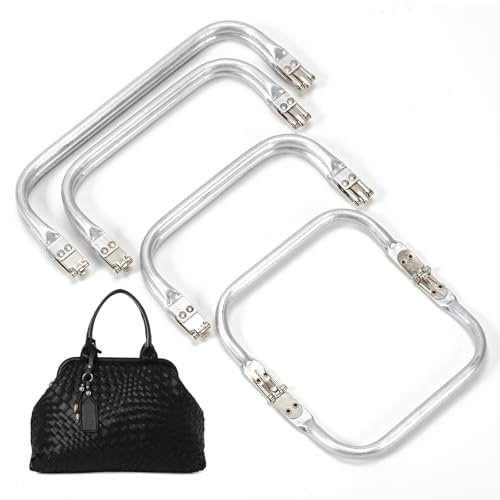 4 Stück Verschluss für Häkeltasche 16cm 18cm 20cm 25cm Verschluss für Aluminium Henkel Tasche Rahmen für Tasche Kupplung Basteln DIY Projekte