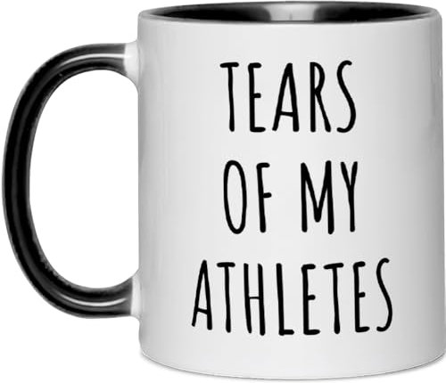 Yanprint Funny Gifts for Coach,Tears of My Athletes Coffee Mug, Birthday Christmas Retirement Gifts for Sports Coach Trainer Soccer Football Basketball Tea Cup 11 OZ